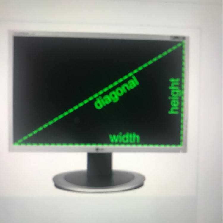 Laptop screen sizes are determined by the length of the diagonal portion of the screen-example-1