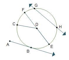 In circle D, which is a secant?-example-1