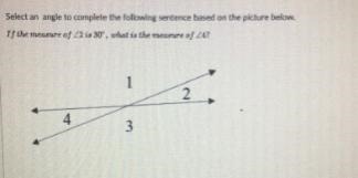 Please help!!!!!!!! What is the measure of angle 4?-example-1