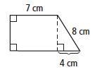 What is the area of the trapezoid below? Select one: a. 88 cm2 b. 44√3 cm2 c. 65 cm-example-1