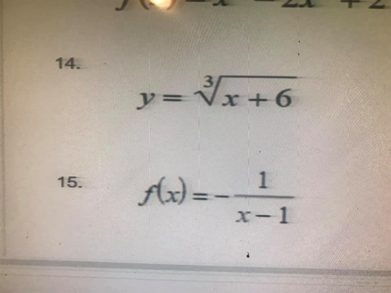 Name the function family that each equation best belongs to. Use the following answer-example-2