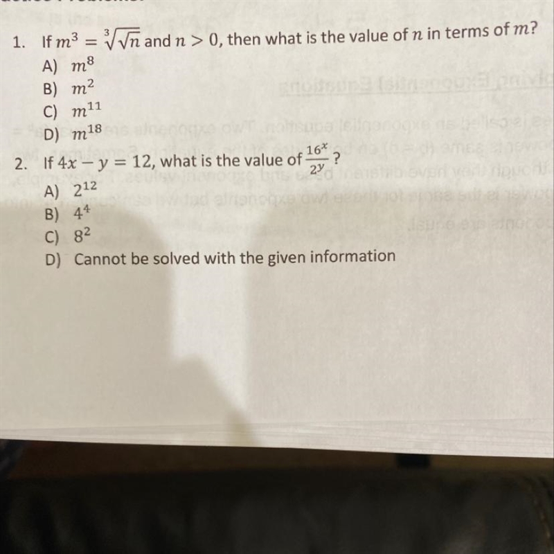 Please show work for number 1 and 2-example-1