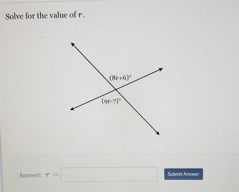 Solve for the value of r. ​-example-1