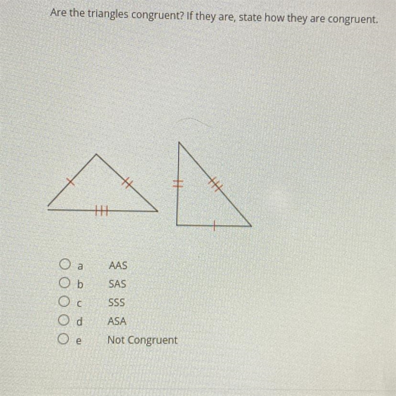 Are the triangles congruent if so state how they are congruent.-example-1