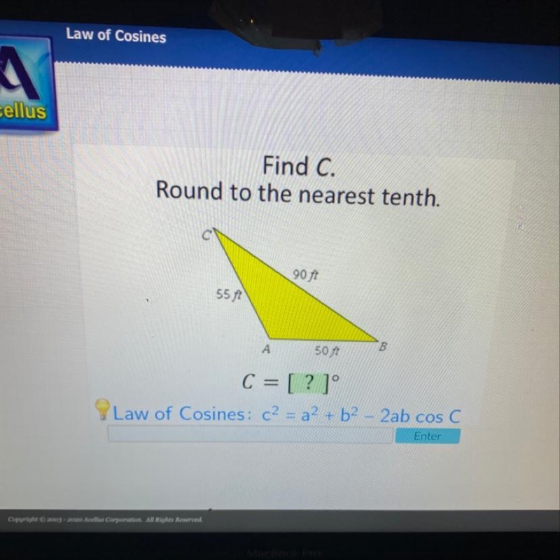 Find C and round to the nearest tenth.-example-1