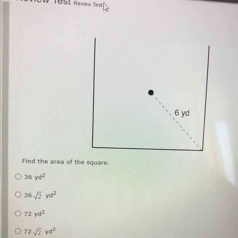 What is the area of the square-example-1