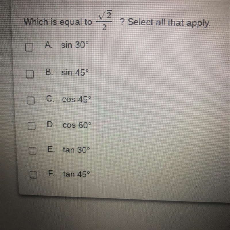 Which is equal to? Select all that apply. Geometry-example-1