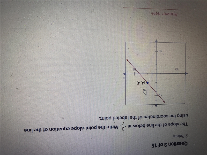 Whats the point slope equation-example-1