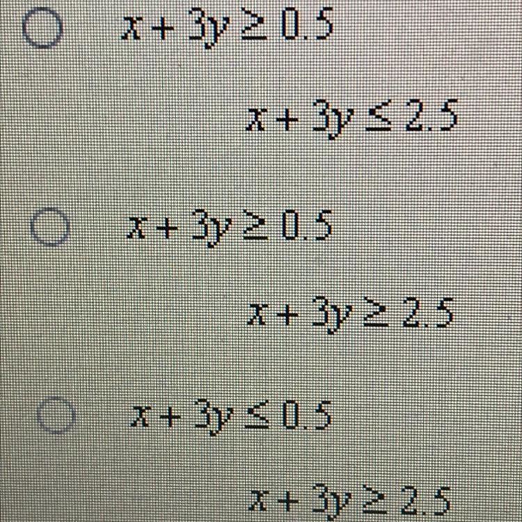 Which system of inequalities has no solution?-example-1