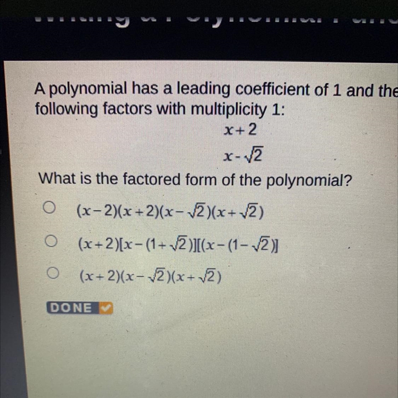 A polynomial has a leading coefficient of 1 and the following factors with multiplicity-example-1