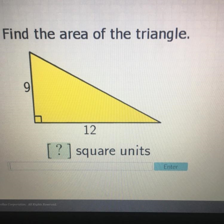 Find the area of the triangle. [?] square units-example-1