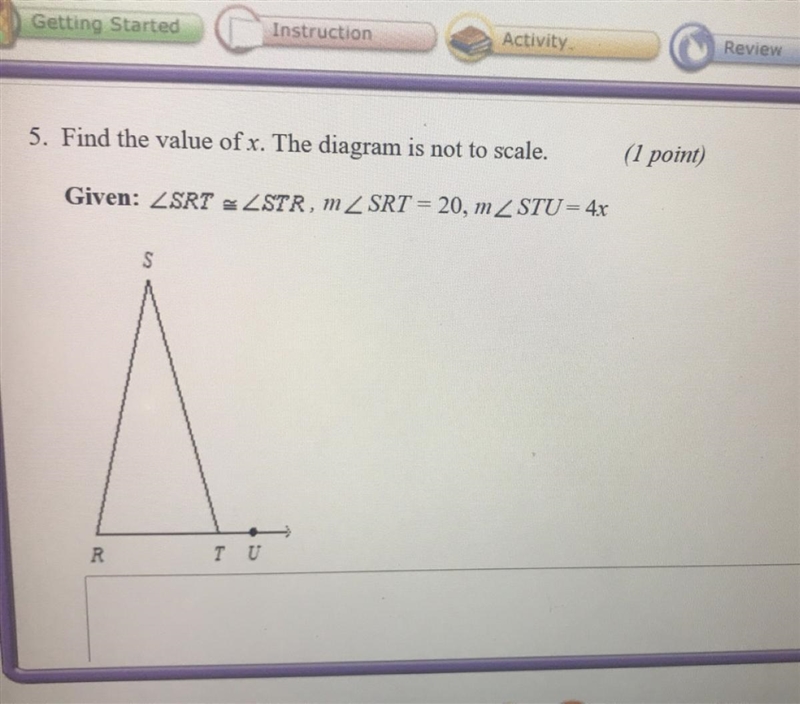 HELP PLEASE ! find the value of X the diagram is not to scale.-example-1