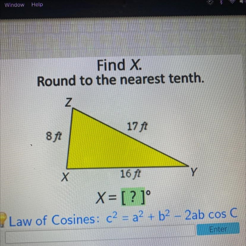 Find x round to the nearest tenth-example-1