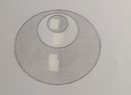 Lisa drew three circles to form a figure. The areas of the circles were in the ratio-example-1