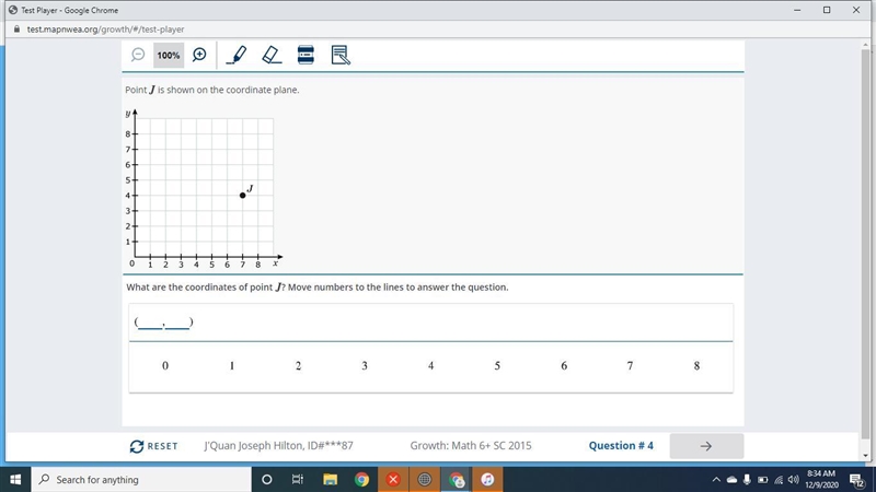 What are coordinates of point j?-example-1