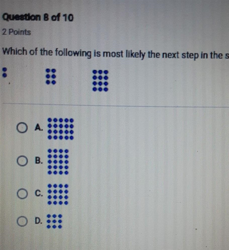 Which of the following is most likely the next step in the series? ​-example-1