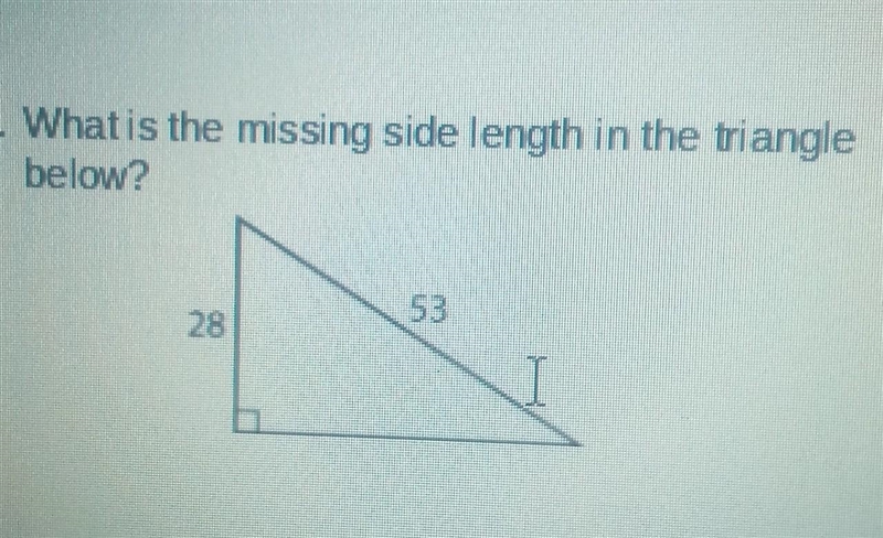 What is the missing side lenght in the triangle below?​-example-1