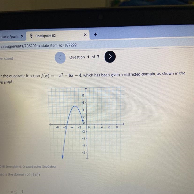 What is the domain of f(x)-example-1