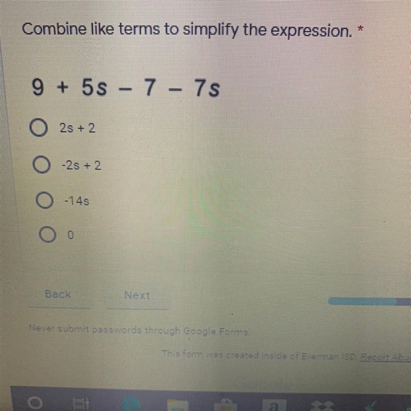 What Is This In Combined Like Terms? ...-example-1