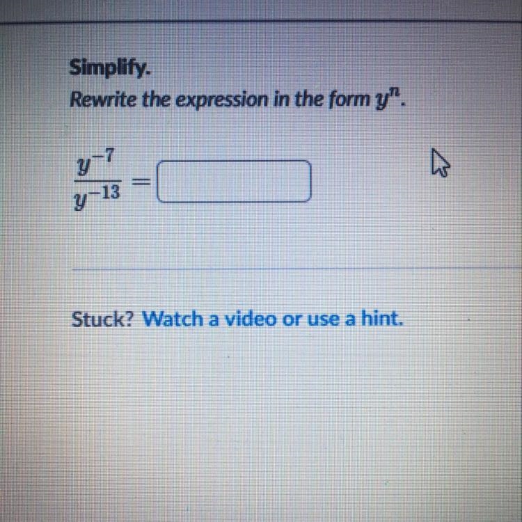 Y ^-7 / y ^-13 20 POINTS PLEASE HELP-example-1