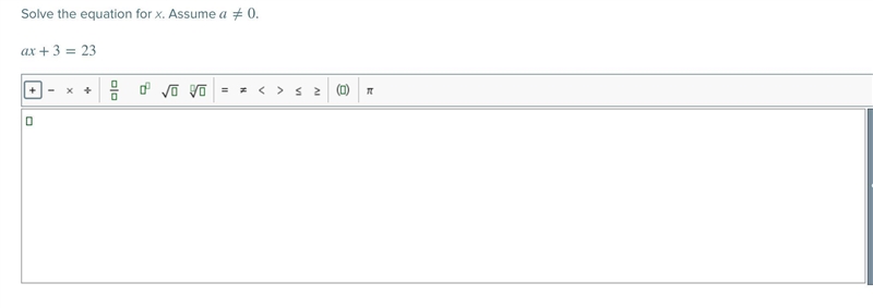 Ax+3=23 if a=0 plz help-example-1