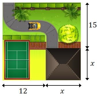 What is the algebraic expression for the area of this house block?-example-1