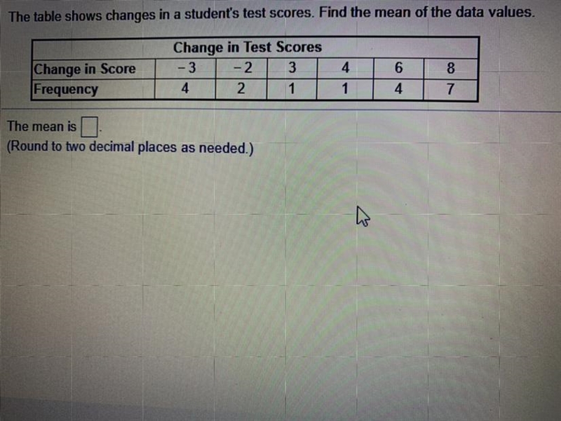 Please help! i need to find the mean-example-1