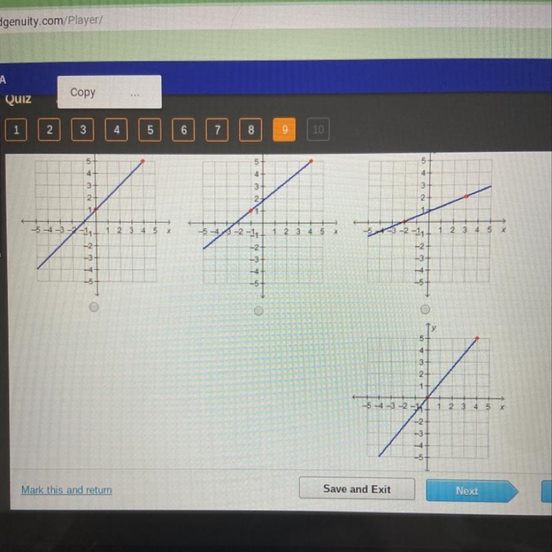 Which graph has a slope of 4/5?-example-1