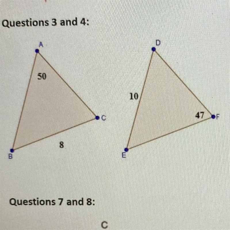 If triangle ABC are congruent, what is the length of line segment AB?-example-1