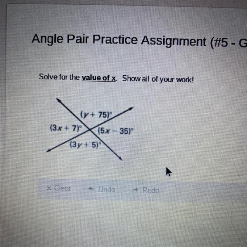 Please help me find the value of x with all the work-example-1