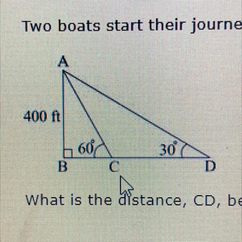 Two boats start their journey from the same point A and travel along directions AC-example-1