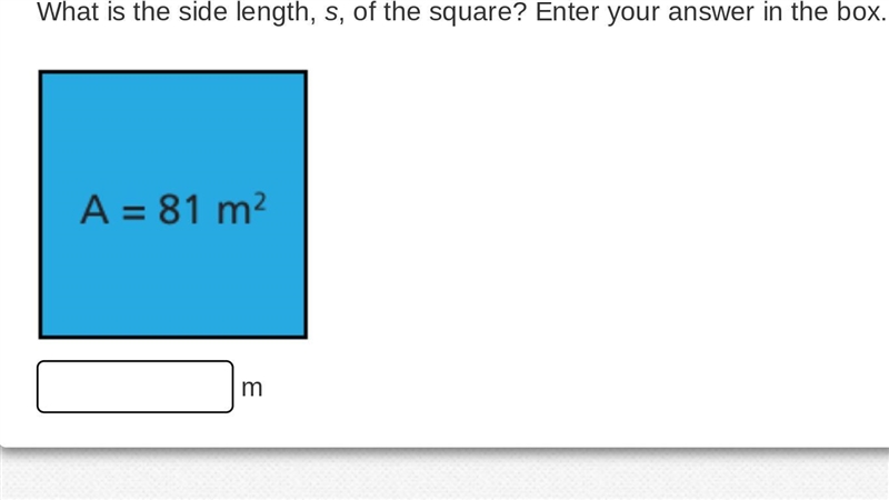 What is the length,s, of the square?-example-1