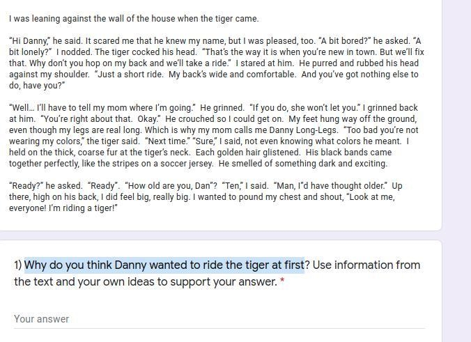 Why do you think Danny wanted to ride the tiger at first?-example-1