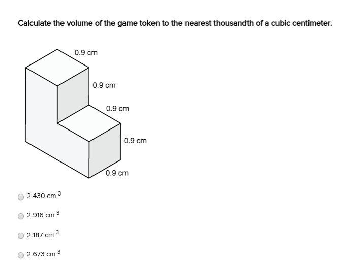 Calculate the volume of the game token to the nearest thousandth of a cubic centimeter-example-1