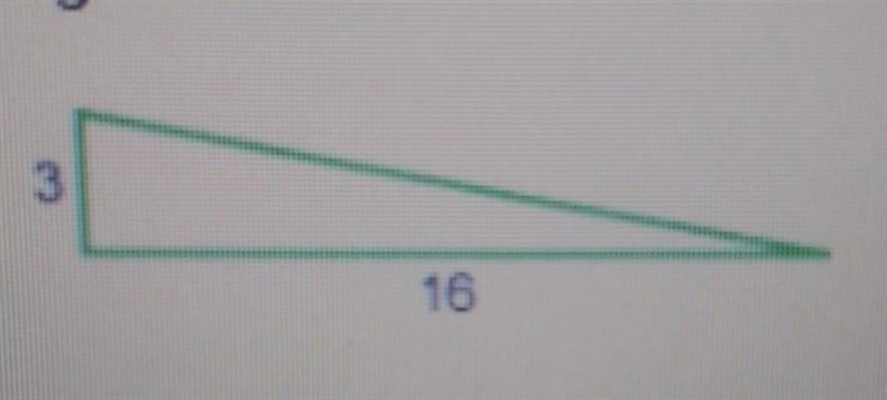 What is the area of the triangle below? 3 16 O A. 24 sq. units O B. 19 sq. units O-example-1