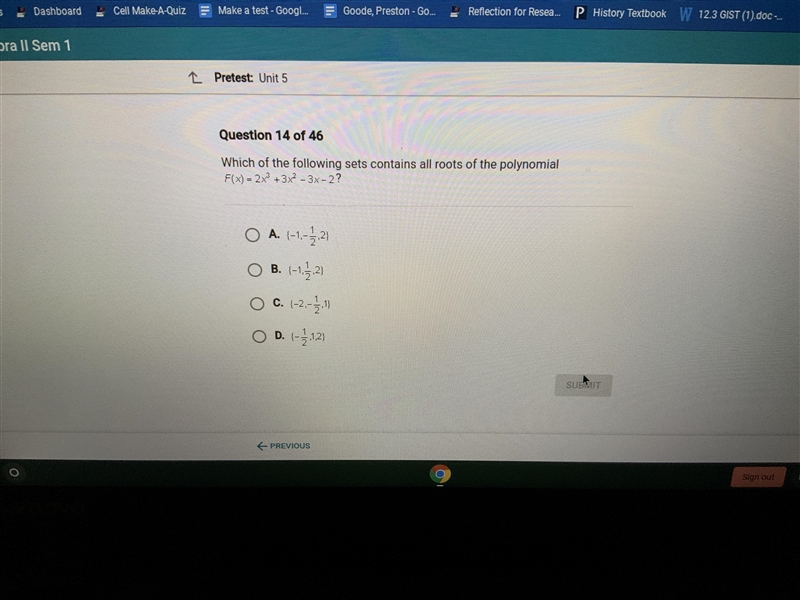 Which of the following sets contains all roots of the polynomial f(x)=2x^3+3x^2-3x-example-1