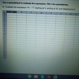 Evaluate the expression 4x-17 starting at 5 , ending at 20 , and stepping by 5 Use-example-1