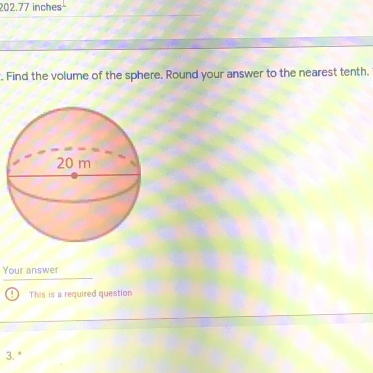 Find the volume of the sphere. Round your answer to the nearest tenth-example-1