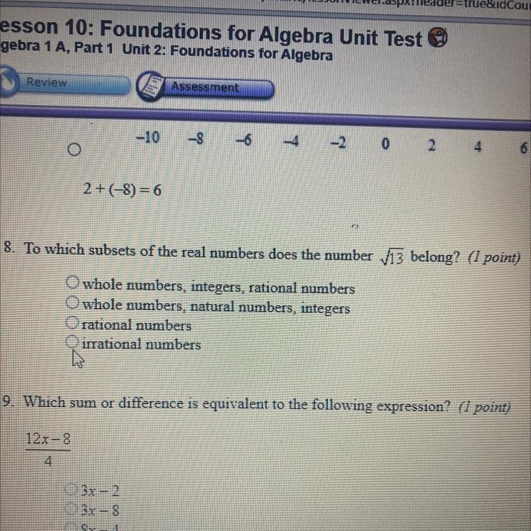 8. To which subsets of the real numbers does the number 13 belong?-example-1