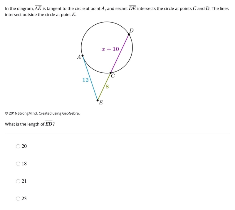 10. Please help. What is the length of ED⎯⎯⎯⎯⎯⎯⎯⎯?-example-1