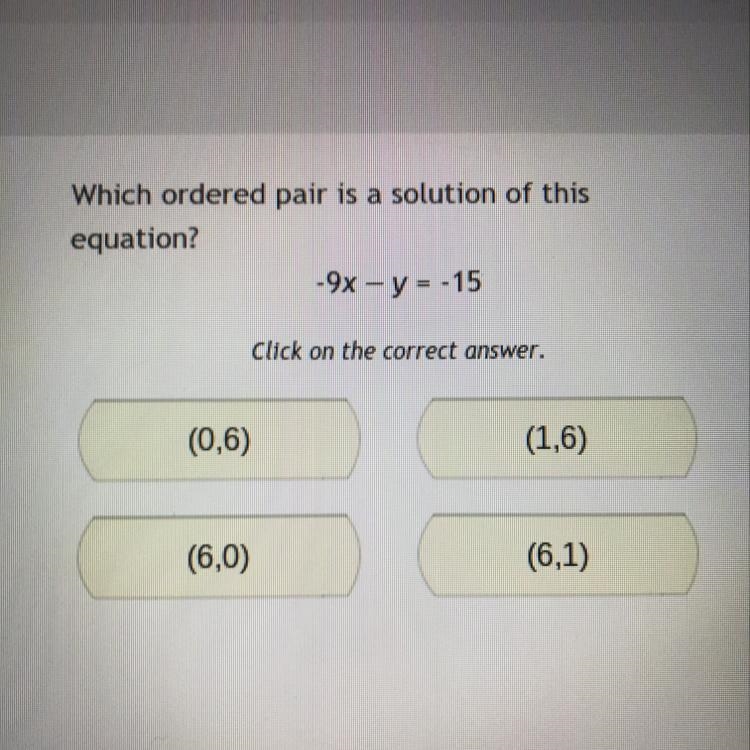 Which ordered pair is a solution of this equation? Please and thank you-example-1