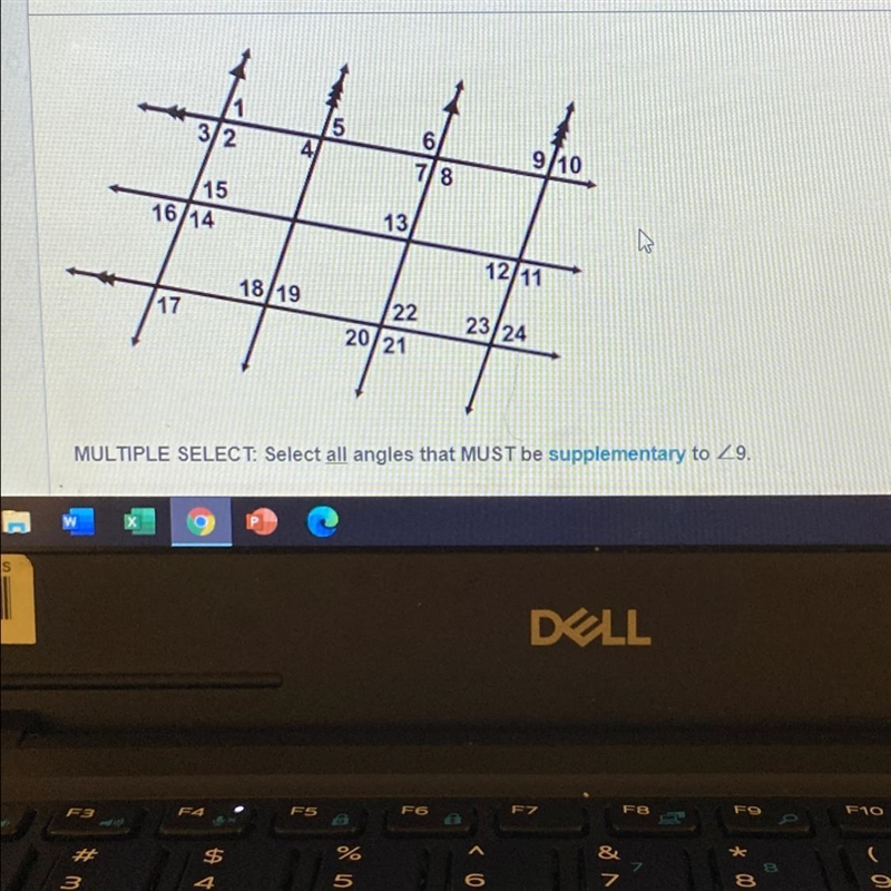 Select all angles that MUST be supplementary to 9-example-1