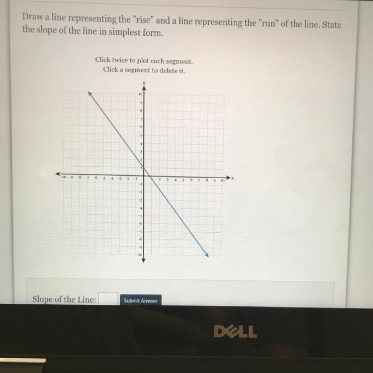 Draw a line representing the "rise" and a line representing the "run-example-1