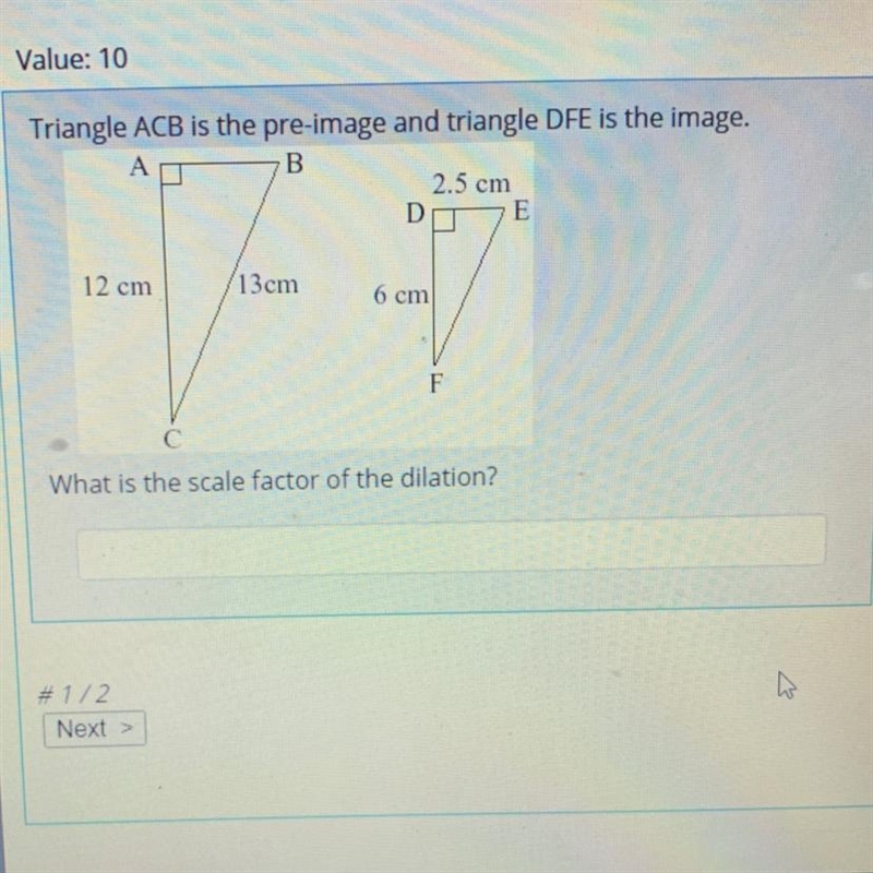 What is the scale factor of the dilation?-example-1