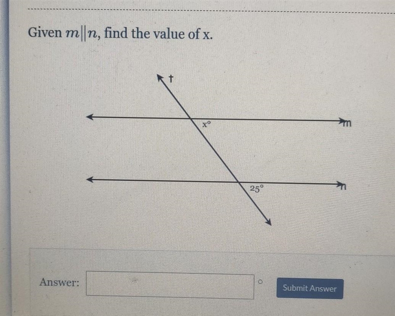 Given m||n, find the value of x​-example-1