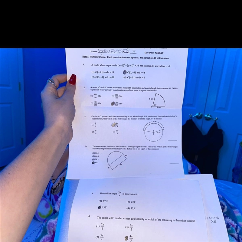 i am failing geometry and was wondering if my answers were right im really trying-example-1