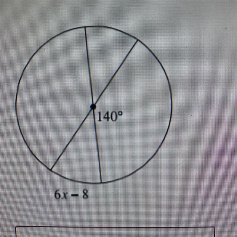 Solve for x. Assume that line which appear to be diameters are actual diameters.-example-1