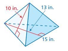 Find the surface area of the regular pyramid. Write your answer as a decimal.-example-1