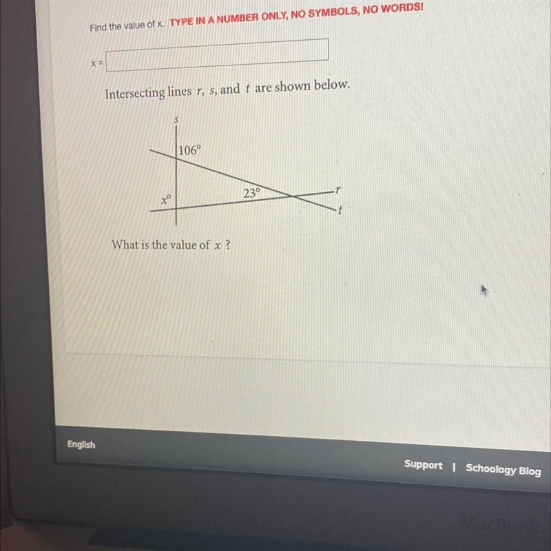 What would the value of X be on this one?-example-1