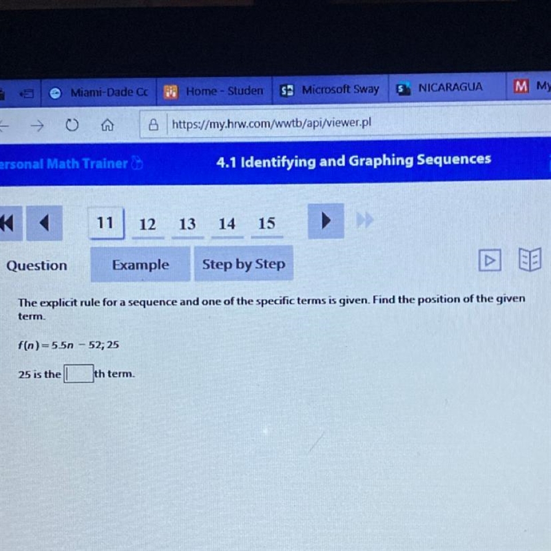 The explicit rule for a sequence and one of the specific terms is given. Find the-example-1